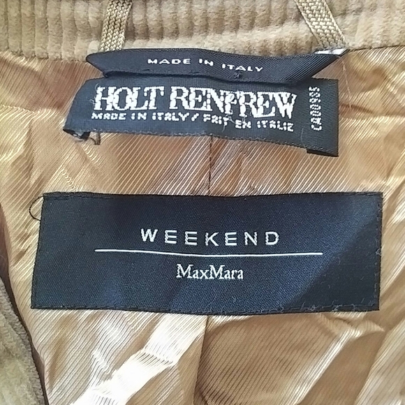 MAXMARA - soft tan boxy curdoroy classic jacket - Picture 3 of 4